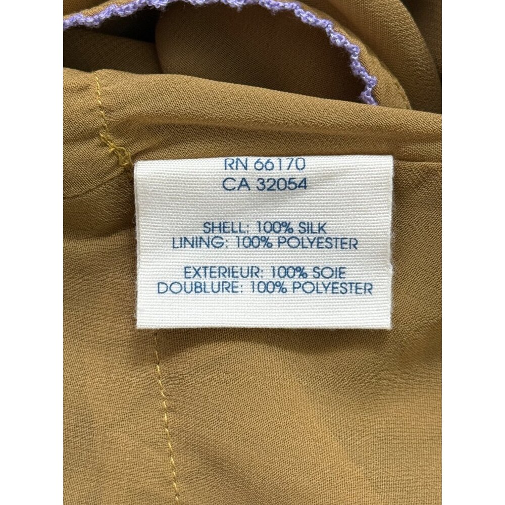 Anthropologie Edme Esyllte Silk Dress Sleeveless Vibrant Print Art Y2K Size 12 - Picture 8 of 9